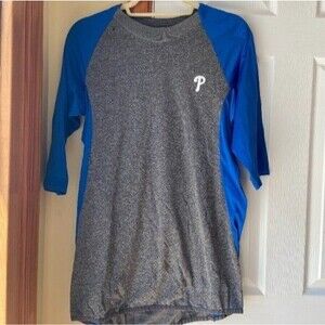 Majestic MLB Authentic Grey/Blue Phillies Baseball Shirt